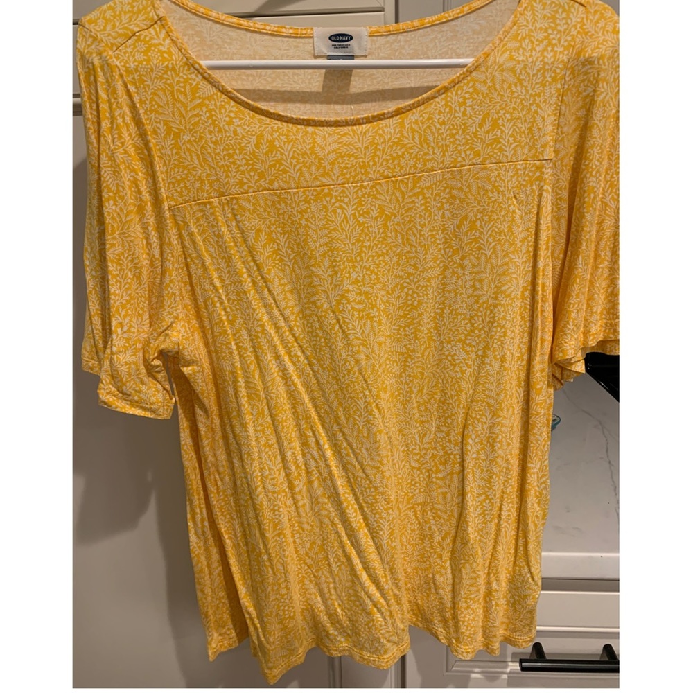 Yellow Flutter Sleeve Tunic